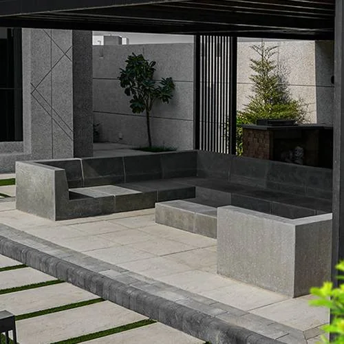 Poolside Lounge outdoor seating area in Al Barari, Dubai