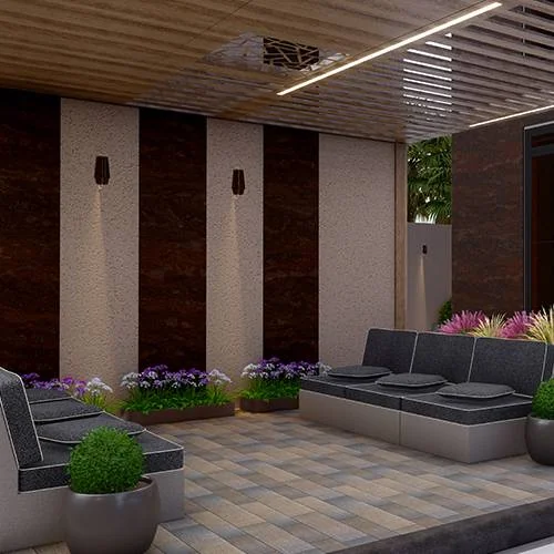 Garden Retreat outdoor seating area in Yas Island, Abu Dhabi