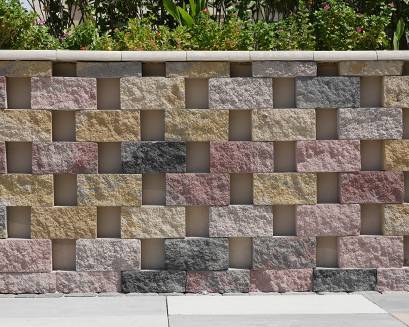 Wall in garden context