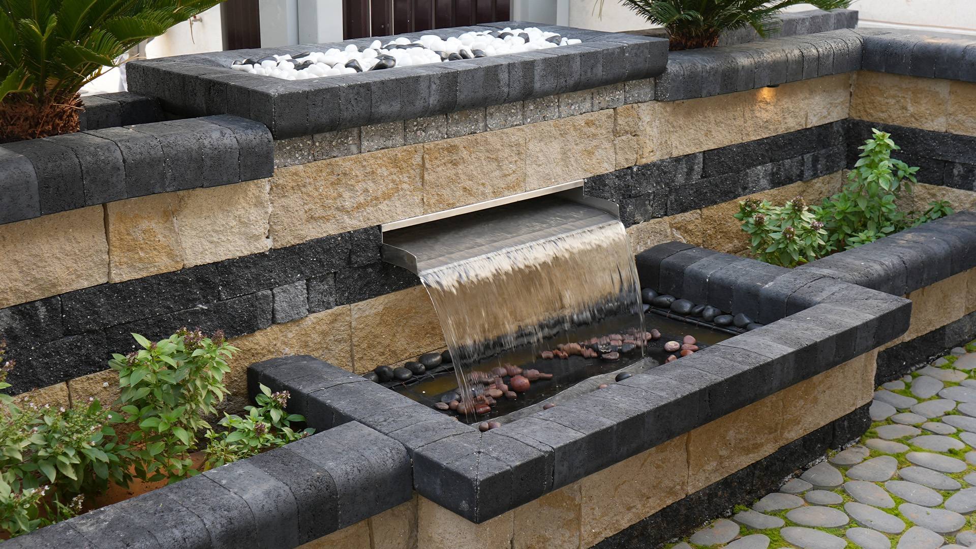 Modern, classic, or minimalist water features