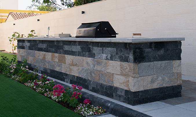 Custom luxury outdoor kitchen with premium finishes