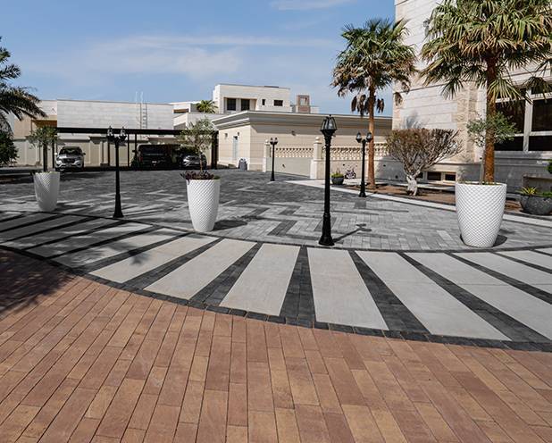 Premium paver installation in a Dubai outdoor space