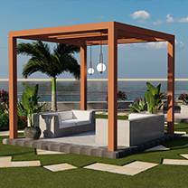 Pergola shade structure detail