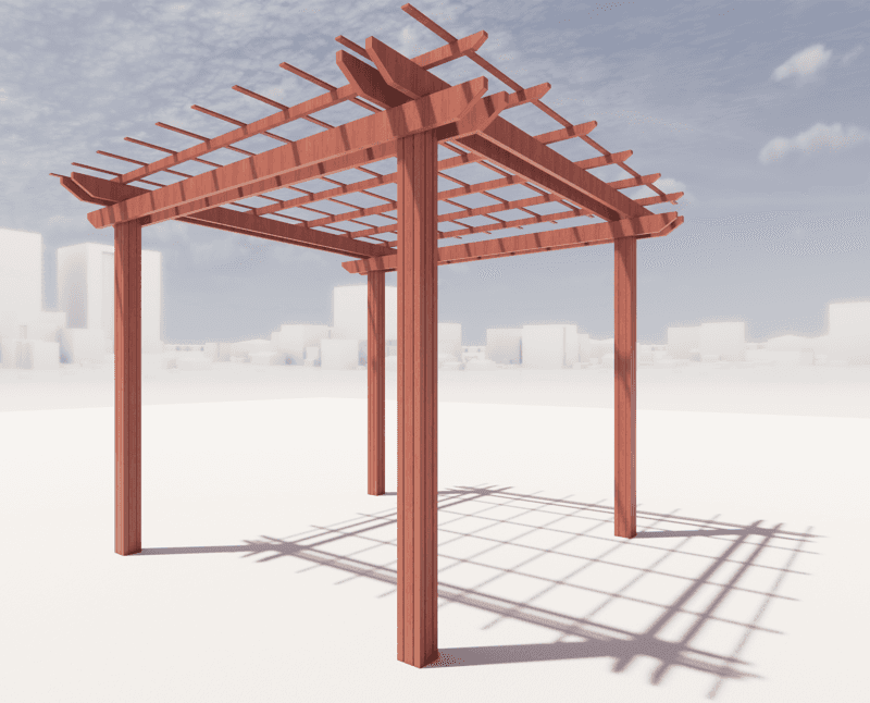 Wood Pergola - 4x4 - Classic - C0216