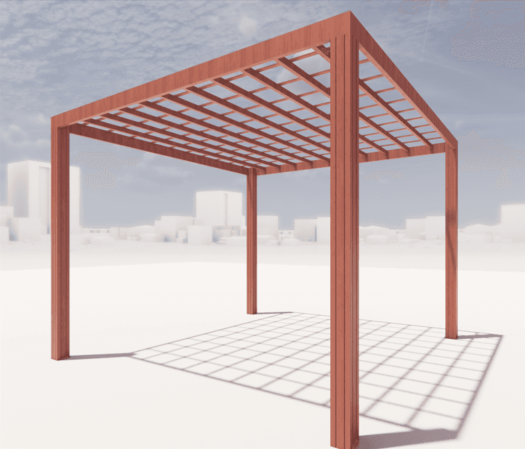 Wood Pergola - 4x4 - Mordern - M0316