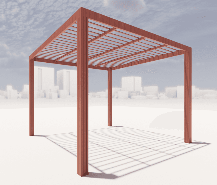 Wood Pergola - 4x4 - Mordern - M0416