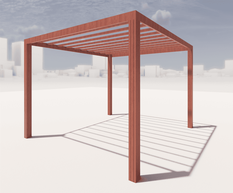 Wood Pergola - 4x4 - Mordern - M0616