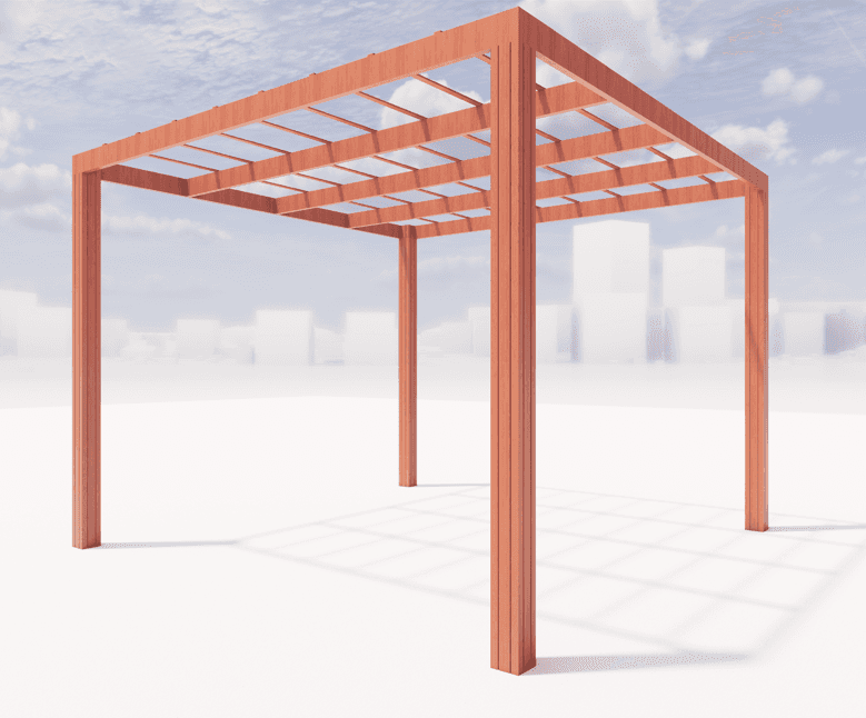 Wood Pergola - 4x4 - Mordern - M0716