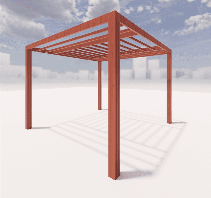 Wood Pergola - 4x4 - Mordern - M1016