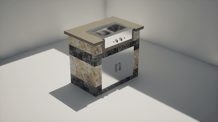 Countertop - 120x80 - Gas Grill S (D Door)