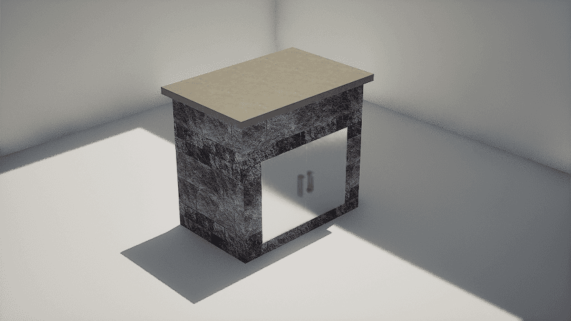 Countertop - 120x80 - Plain (D Door)
