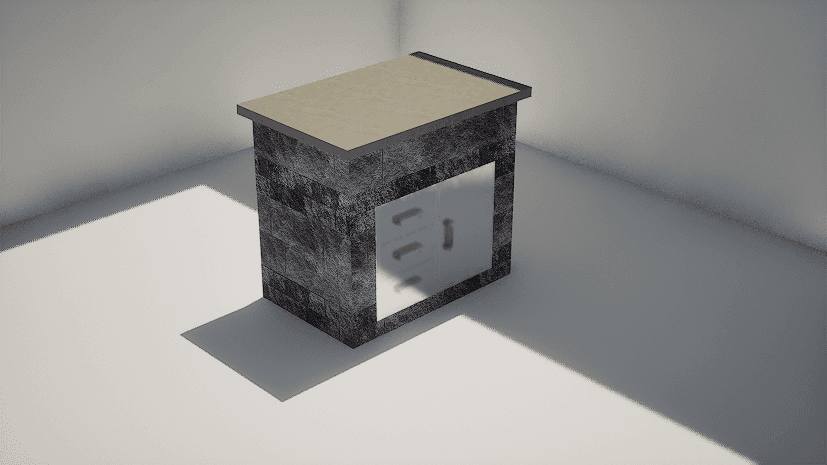 Countertop - 120x80 - Plain (T Drawer D Door)