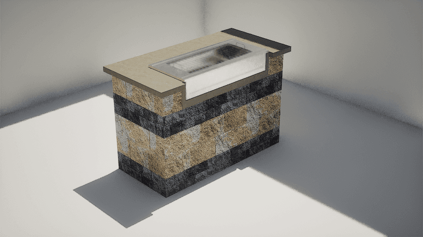 Countertop - 160x80 - Charcoal Grill L