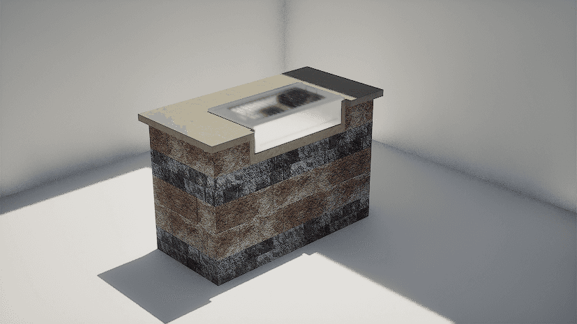Countertop - 160x80 - Charcoal Grill M
