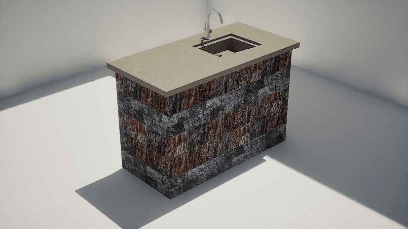 Countertop - 160x80 - Concrete Sink