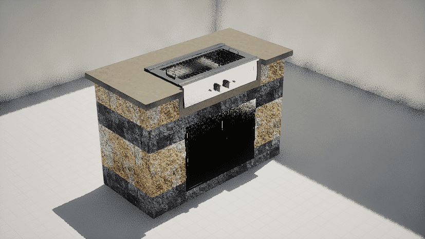 Countertop - 160x80 - Gas Grill M (D Door)