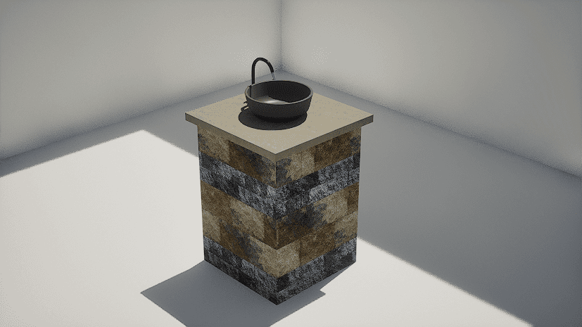 Countertop - 80x80 - Round Sink