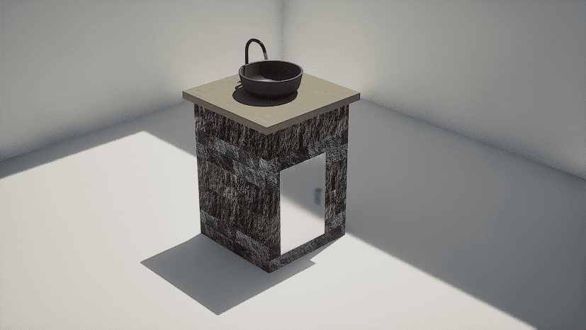 Countertop - 80x80 - Round Sink (S Door)