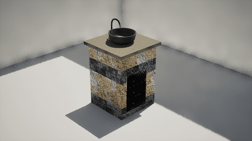Countertop - 80x80 - Round Sink (T Drawer)