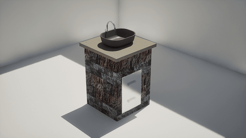 Countertop - 80x80 - Square Sink (D Drawer)