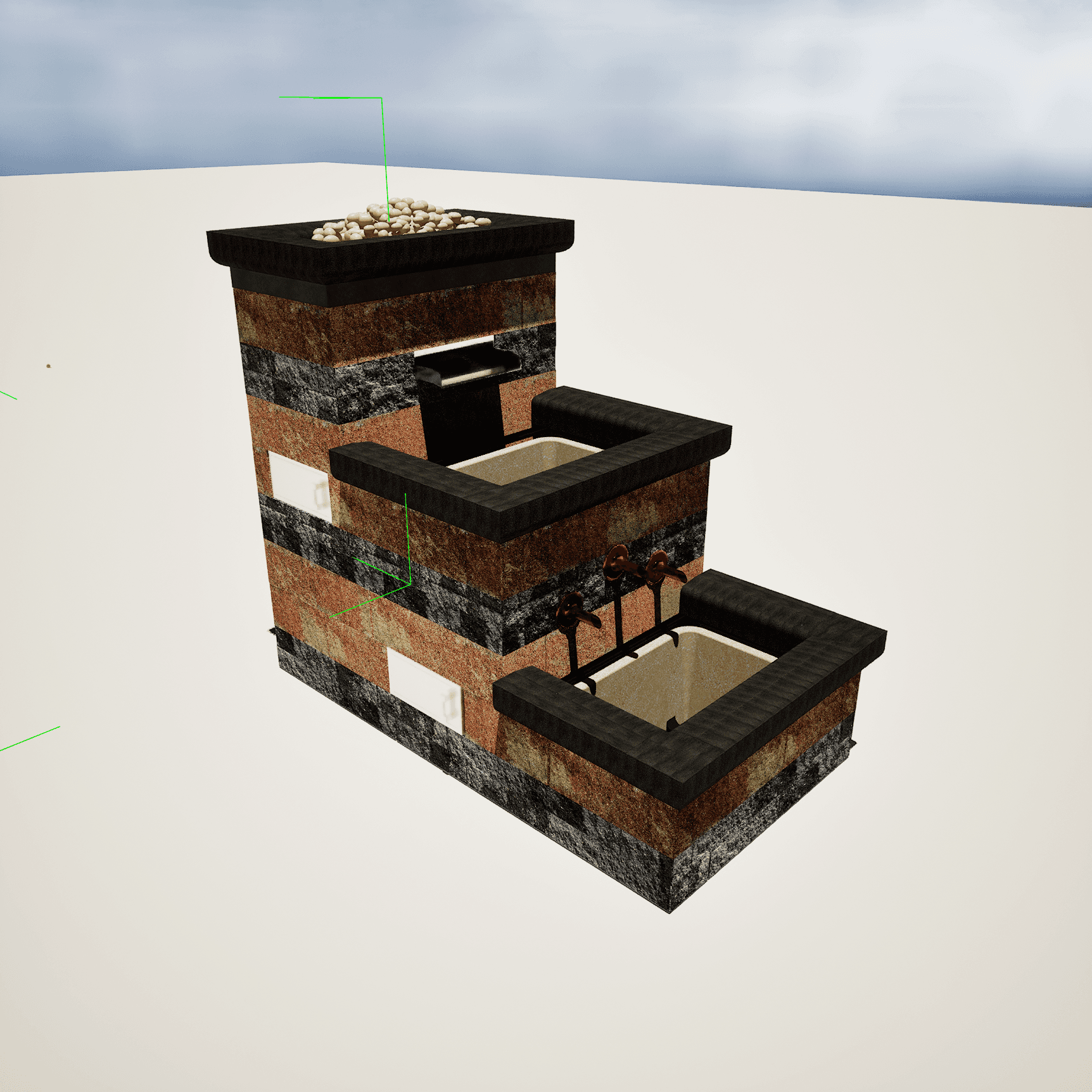 Flexy Fountain - 220x120 - Surface (2 Levels - Nozzle)